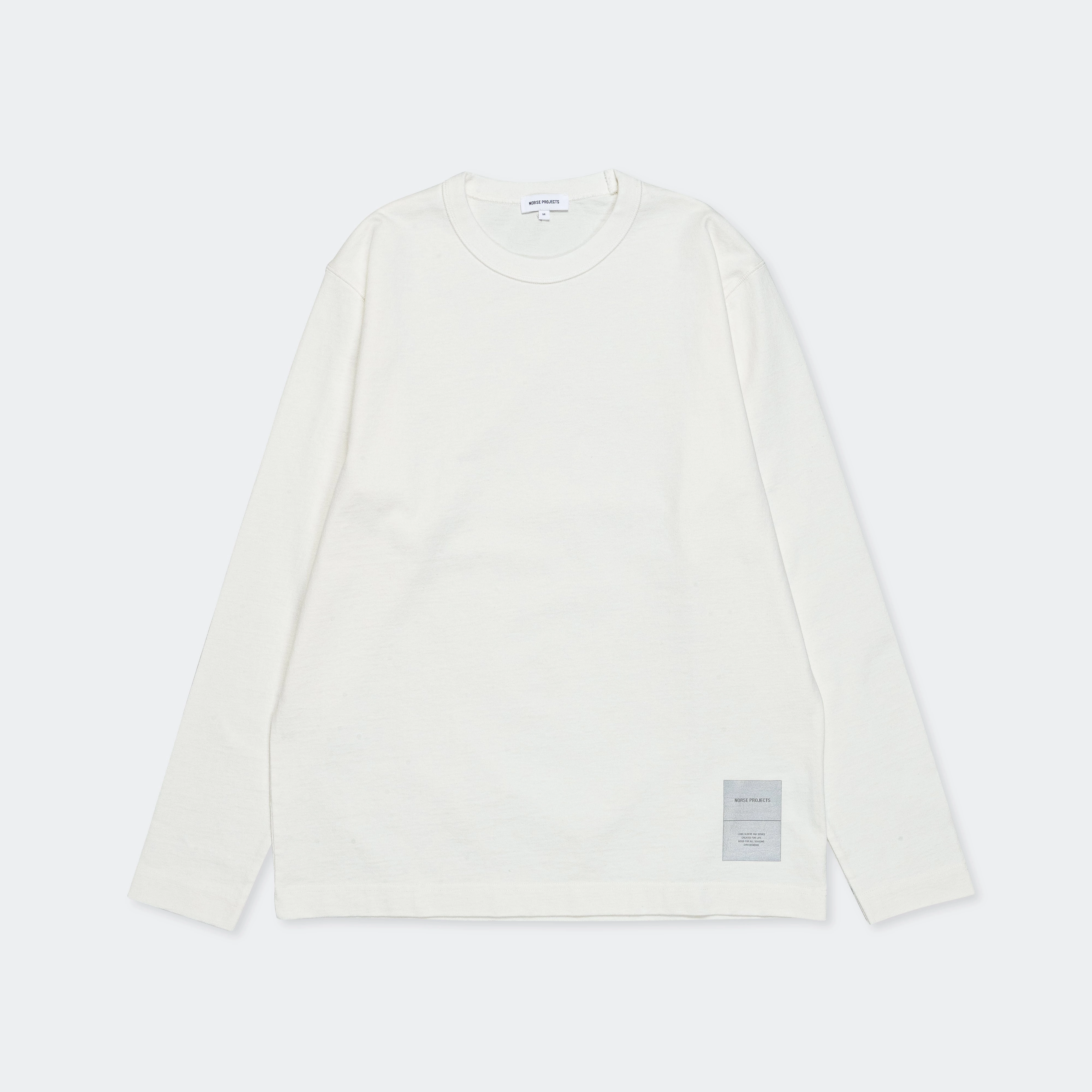 Holger Relaxed Organic Heavy Tab Series LS T-Shirt - White