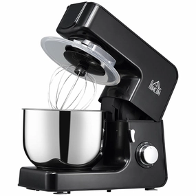 HOMCOM 6 Qt Stand Mixer with 6 1P Speed and Tilt Head - Black