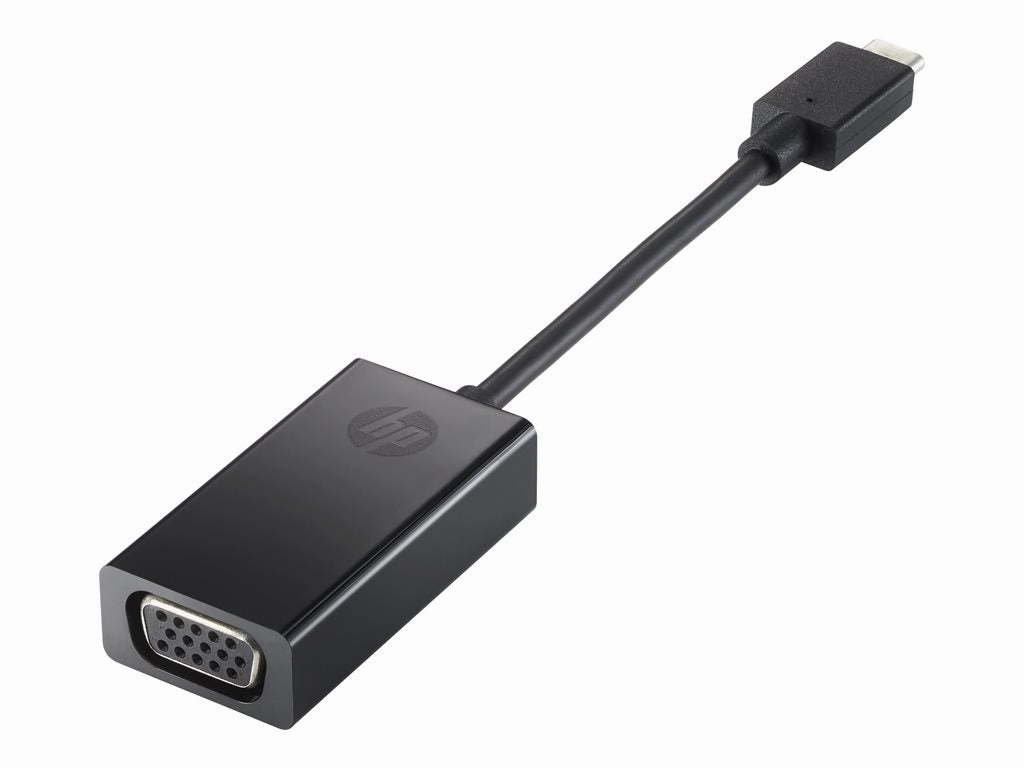 HP - External video adapter - USB-C - VGA - black - for ProBook 450 G8, 45X G9, 630 G8, 635, 640 G5, 640 G8, 64X G4, 650 G4, N9K76AA#ABA