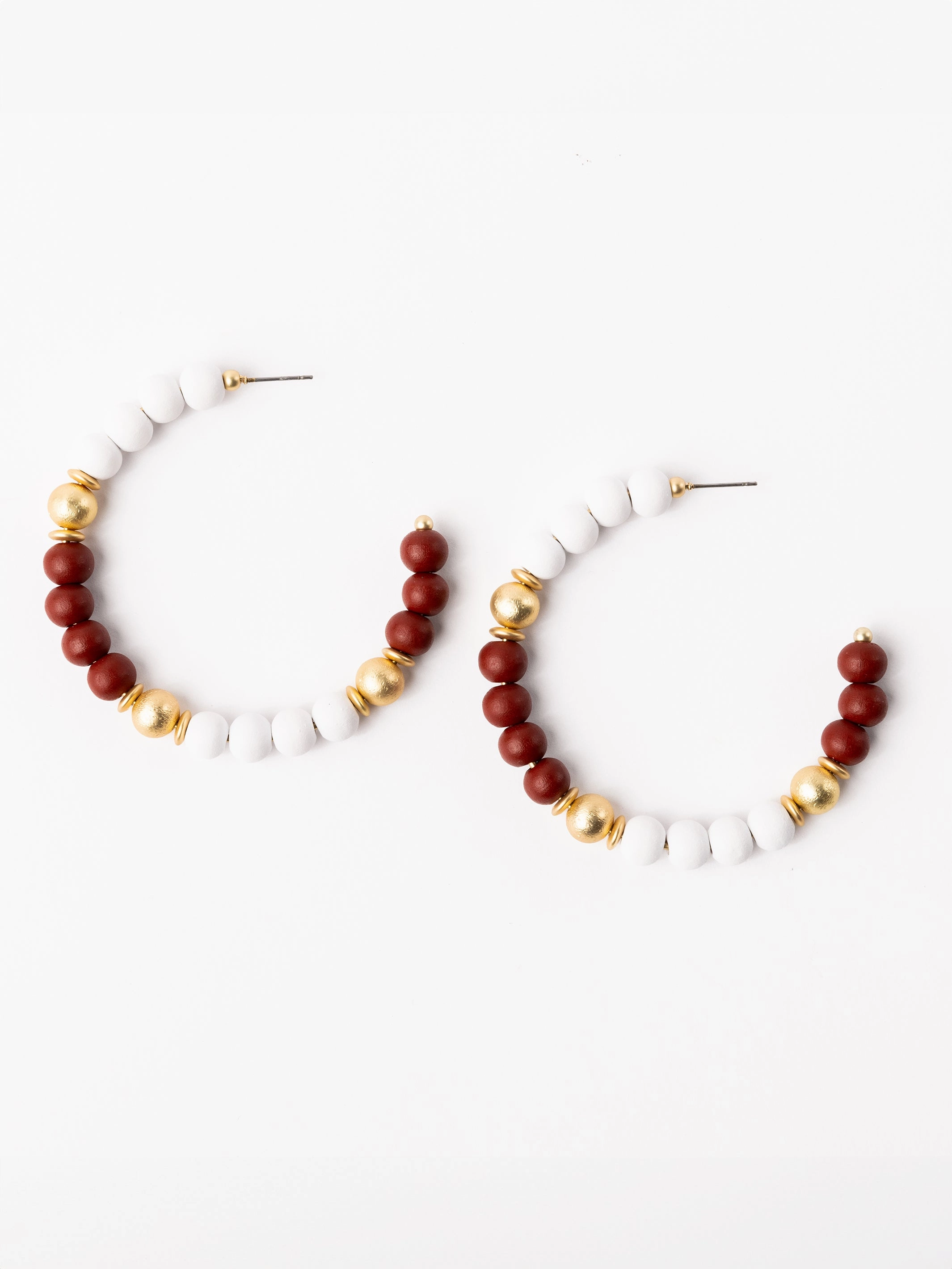 Janette Earrings | Crimson   White