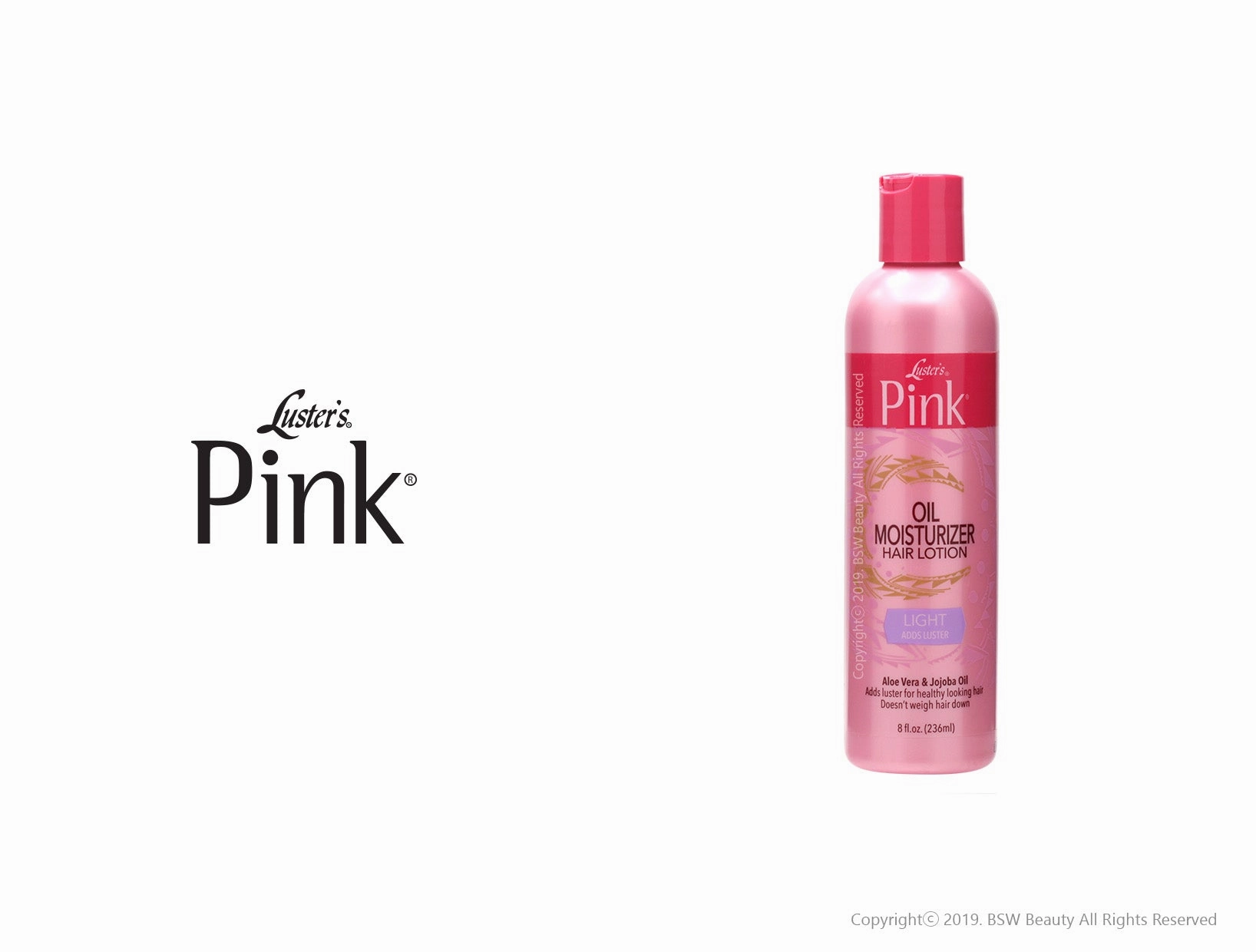 LUSTER'S PINK ORIGINAL OIL MOISTURIZER HAIR LOTION LIGHT 8oz