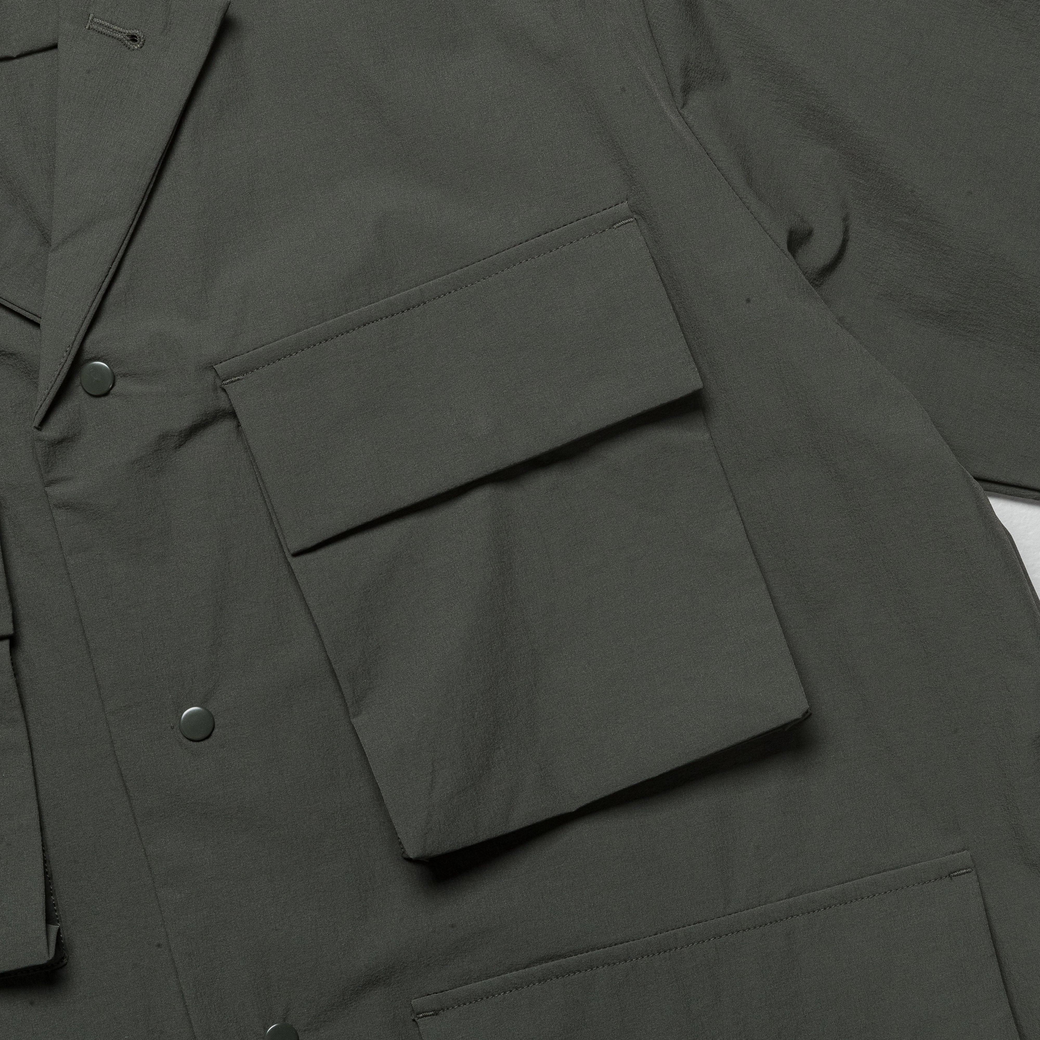 Mads Travel Light Overshirt - Black Olive