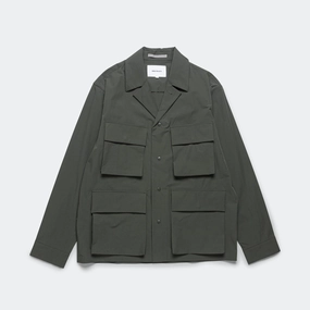 Mads Travel Light Overshirt - Black Olive