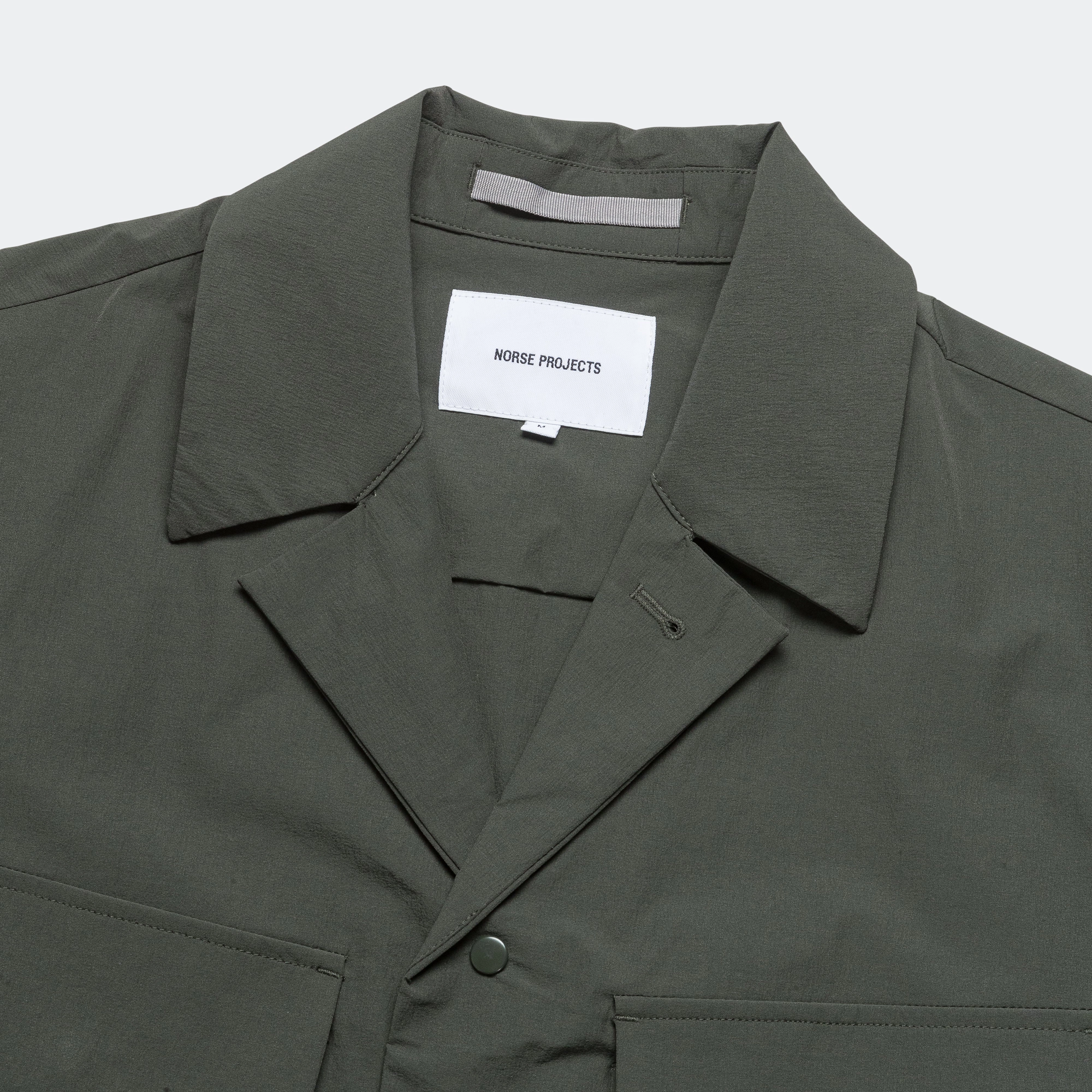 Mads Travel Light Overshirt - Black Olive