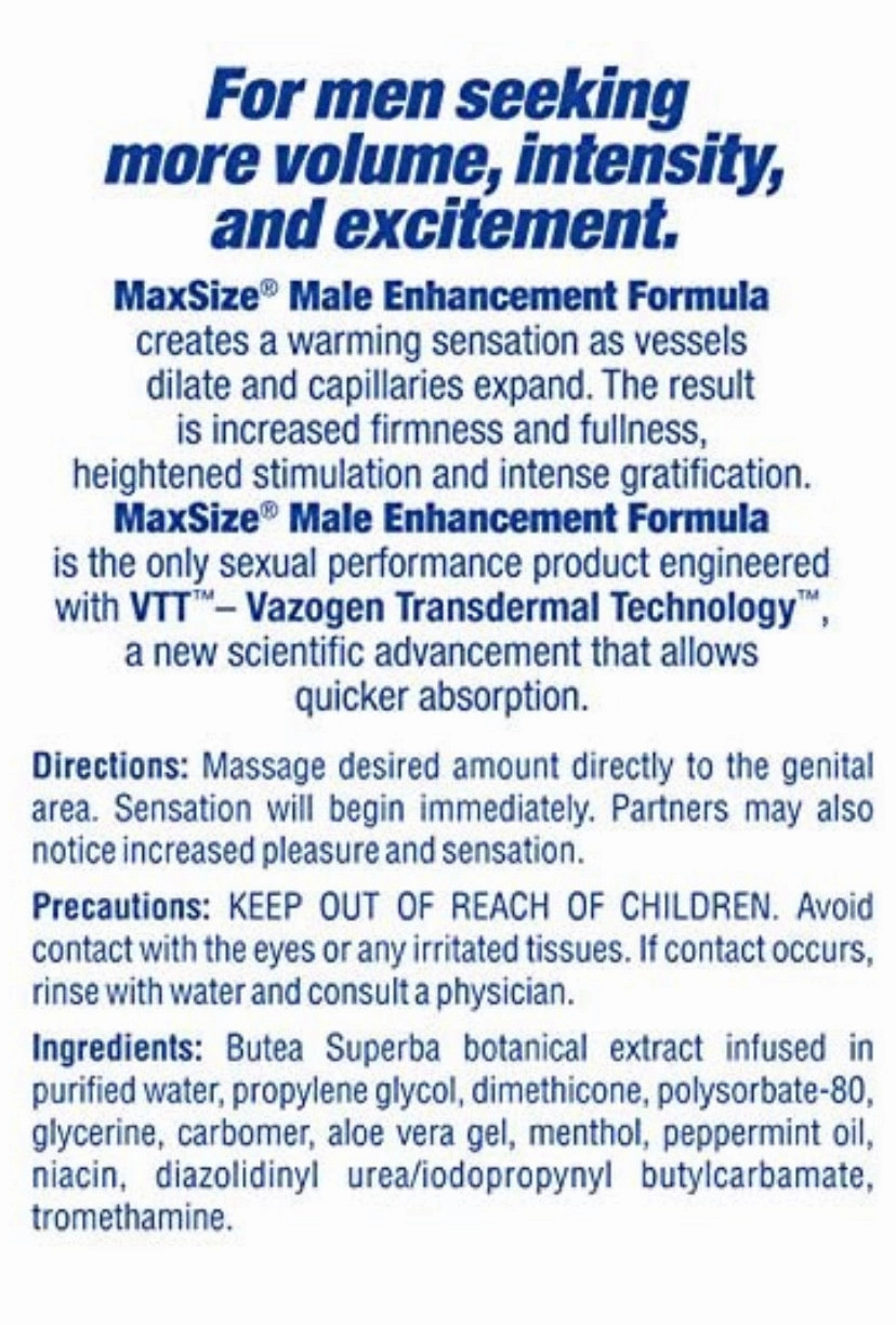 Max Size Male Enhancement 10ml