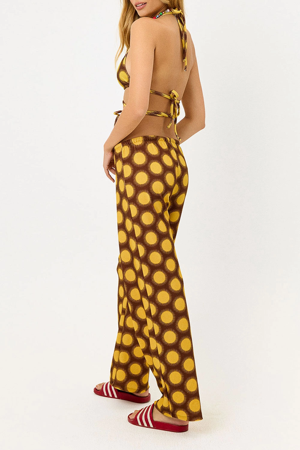 Michelle Low Rise Wide Leg Pants - Golden