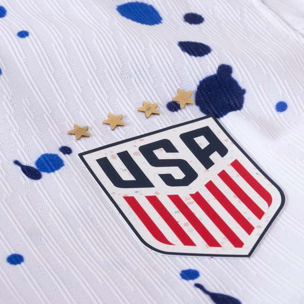 Nike Womens United States Alex Morgan 4 Star Authentic Match Home Jersey 23/24 w/ 2019 World Cup Champions Patch (White/Loyal Blue)