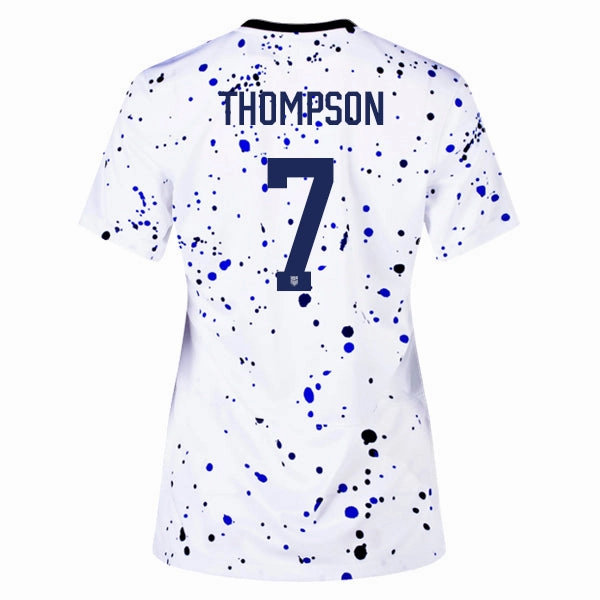 Nike Womens United States Alyssa Thompson 4 Star Home Jersey 23/24 w/ 2019 World Cup Champion Patch (White/Loyal Blue)
