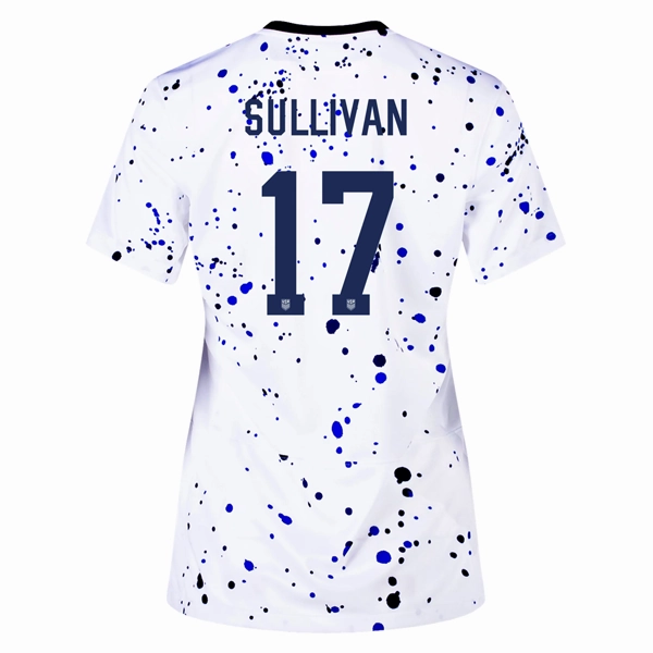 Nike Womens United States Andi Sullivan 4 Star Home Jersey 23/24 w/ 2019 World Cup Champion Patch (White/Loyal Blue)