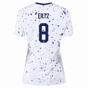 Nike Womens United States Julie Ertz 4 Star Authentic Match Home Jersey 23/24 w/ 2019 World Cup Champions Patch (White/Loyal Blue)