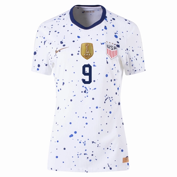 Nike Womens United States Mallory Swanson 4 Star Authentic Match Home Jersey 23/24 w/ 2019 World Cup Champions Patch (White/Loyal Blue)