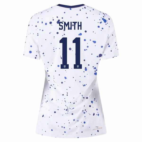 Nike Womens United States Sophia Smith 4 Star Authentic Match Home Jersey 23/24 w/ 2019 World Cup Champions Patch (White/Loyal Blue)
