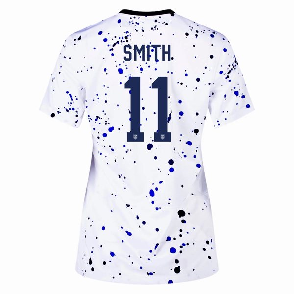 Nike Womens United States Sophia Smith 4 Star Home Jersey 23/24 w/ 2019 World Cup Champion Patch (White/Loyal Blue)