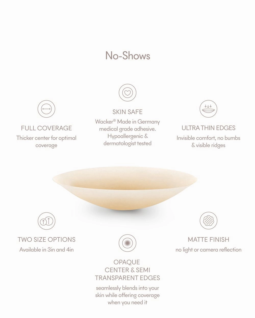 No Show Round Nipple Covers