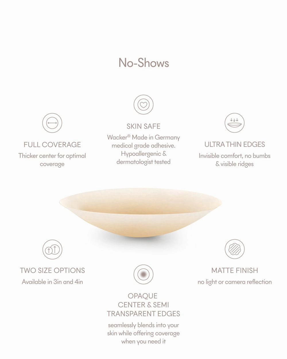 No Show Round Nipple Covers