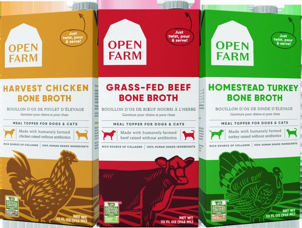Open Farm Harvest Chicken Bone Broth for Dogs & Cats