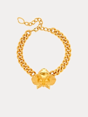 Orchid Chain-Link Necklace