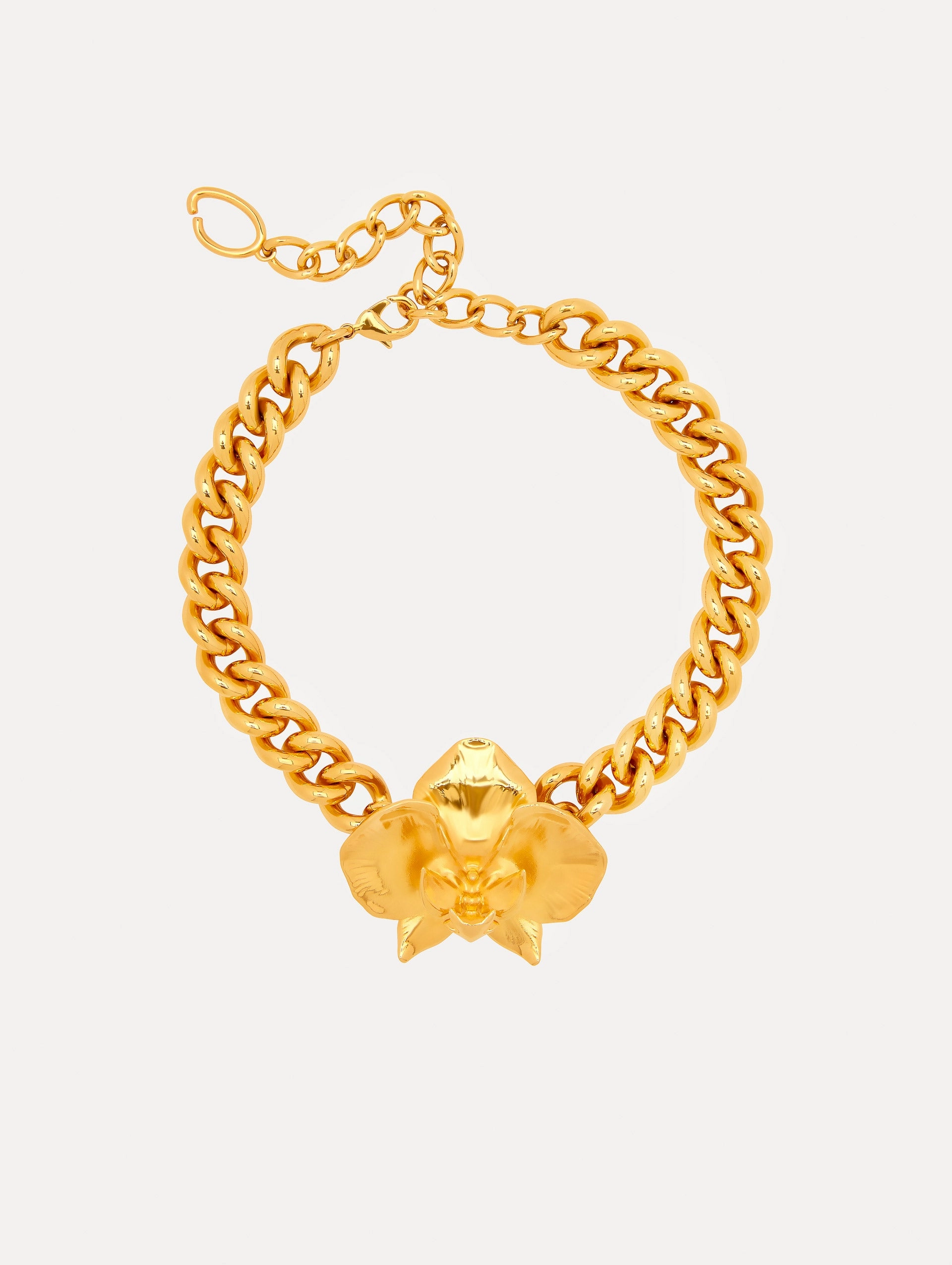 Orchid Chain-Link Necklace