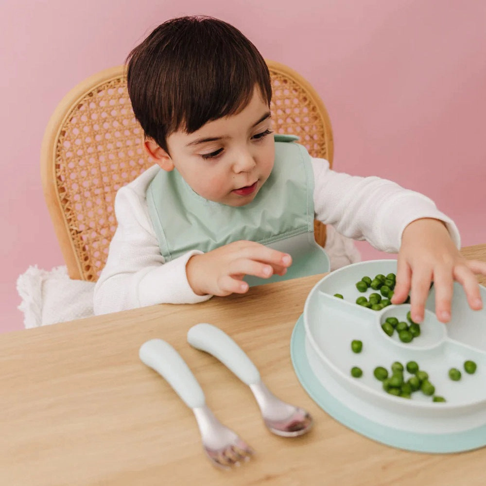OXO Tot Stick & Stay Suction Divided Plate Opal