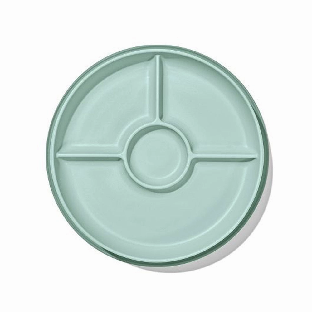 OXO Tot Stick & Stay Suction Divided Plate Opal