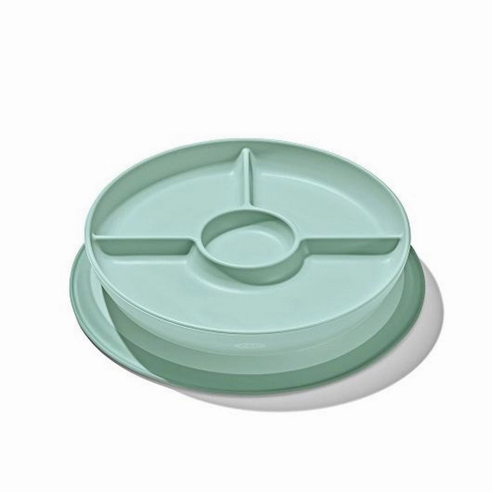 OXO Tot Stick & Stay Suction Divided Plate Opal