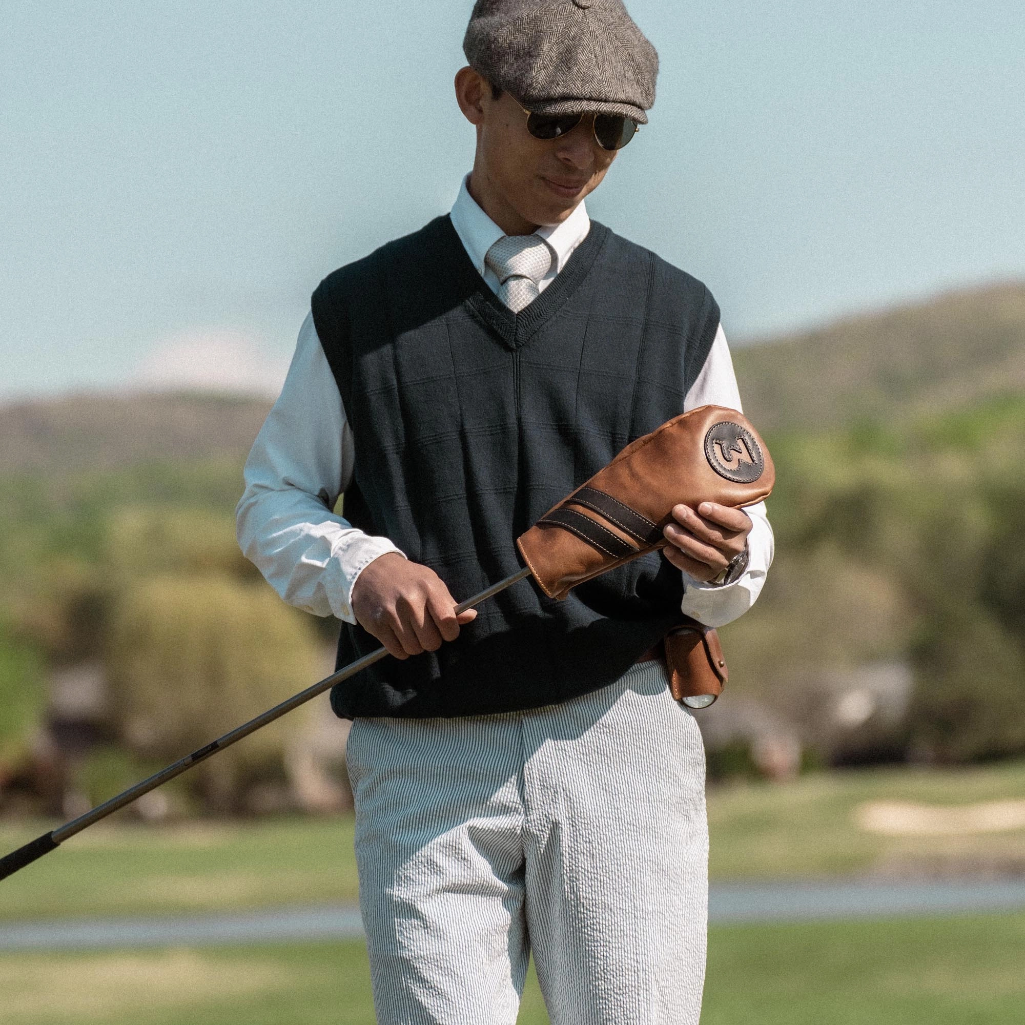 Personalized Fine Leather Golf Club Head Covers
