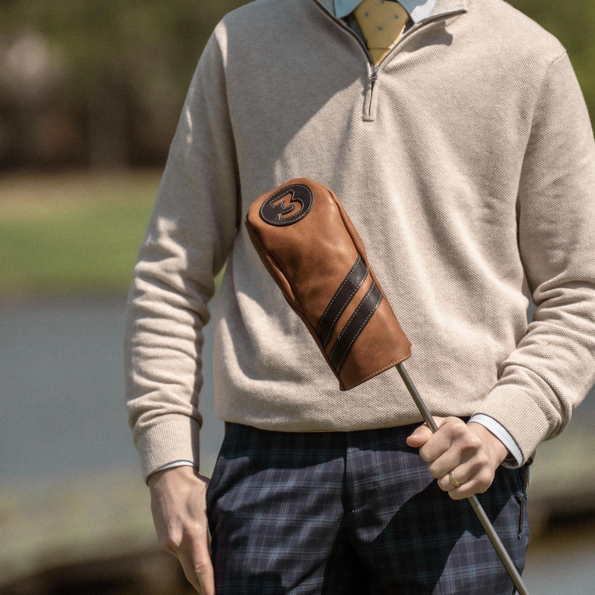 Personalized Fine Leather Golf Club Head Covers