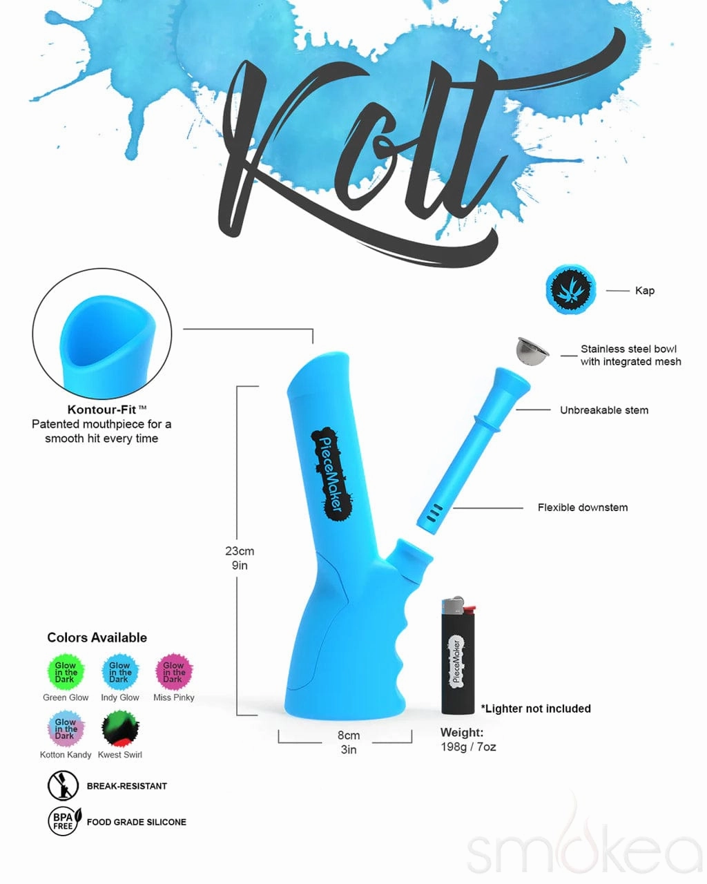 Piecemaker Kolt Silicone Bong