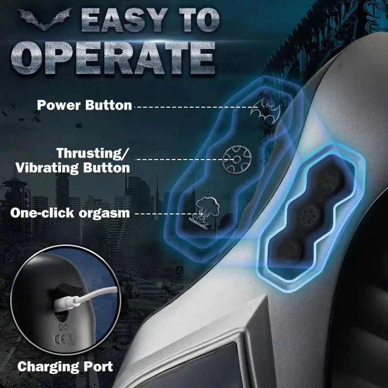 Quusvik Oral Male Masturbator with Thrusting, Vibrating & Window