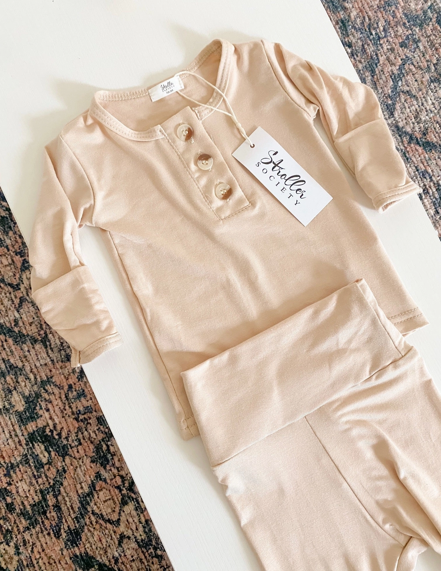 Riley Outfit and Hat Set | Sand