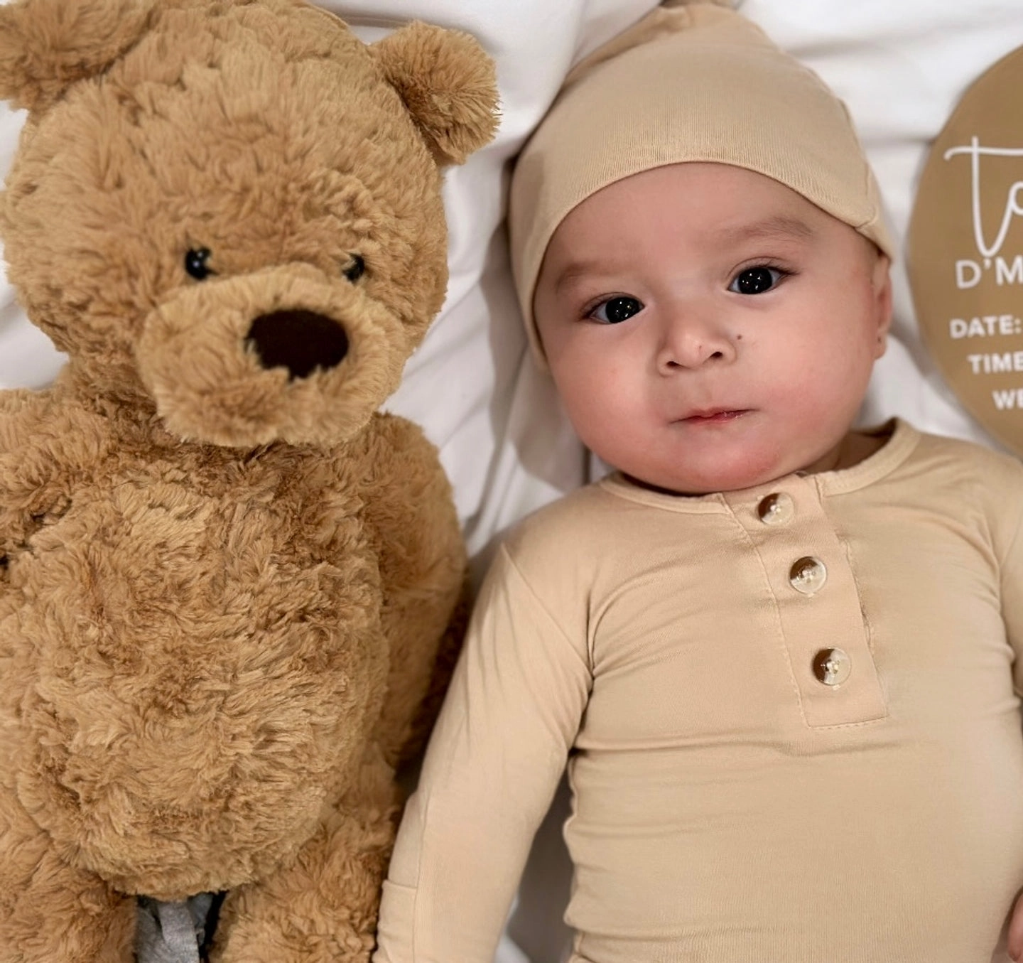 Riley Outfit and Hat Set | Sand