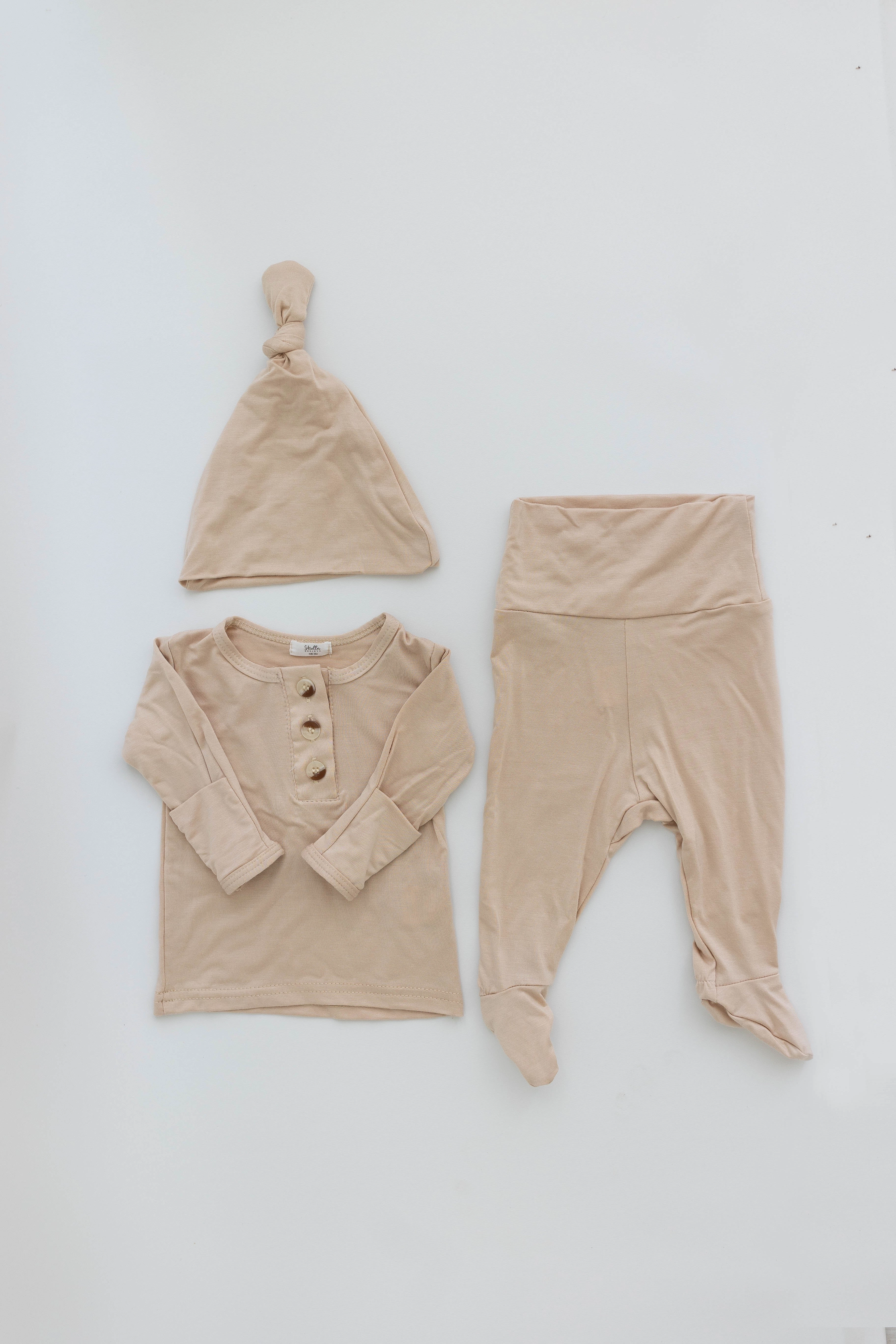 Riley Outfit and Hat Set | Sand