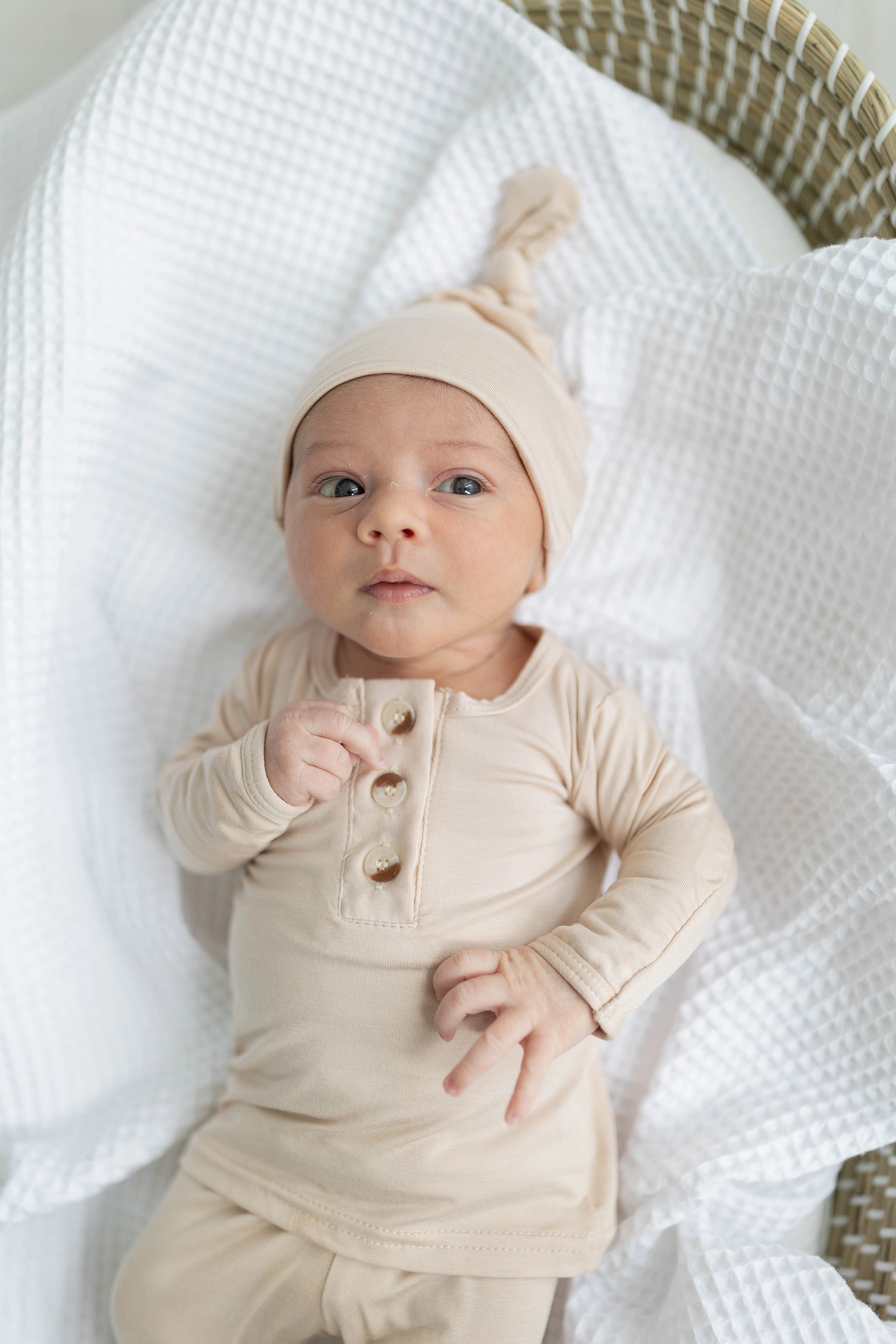 Riley Outfit and Hat Set | Sand
