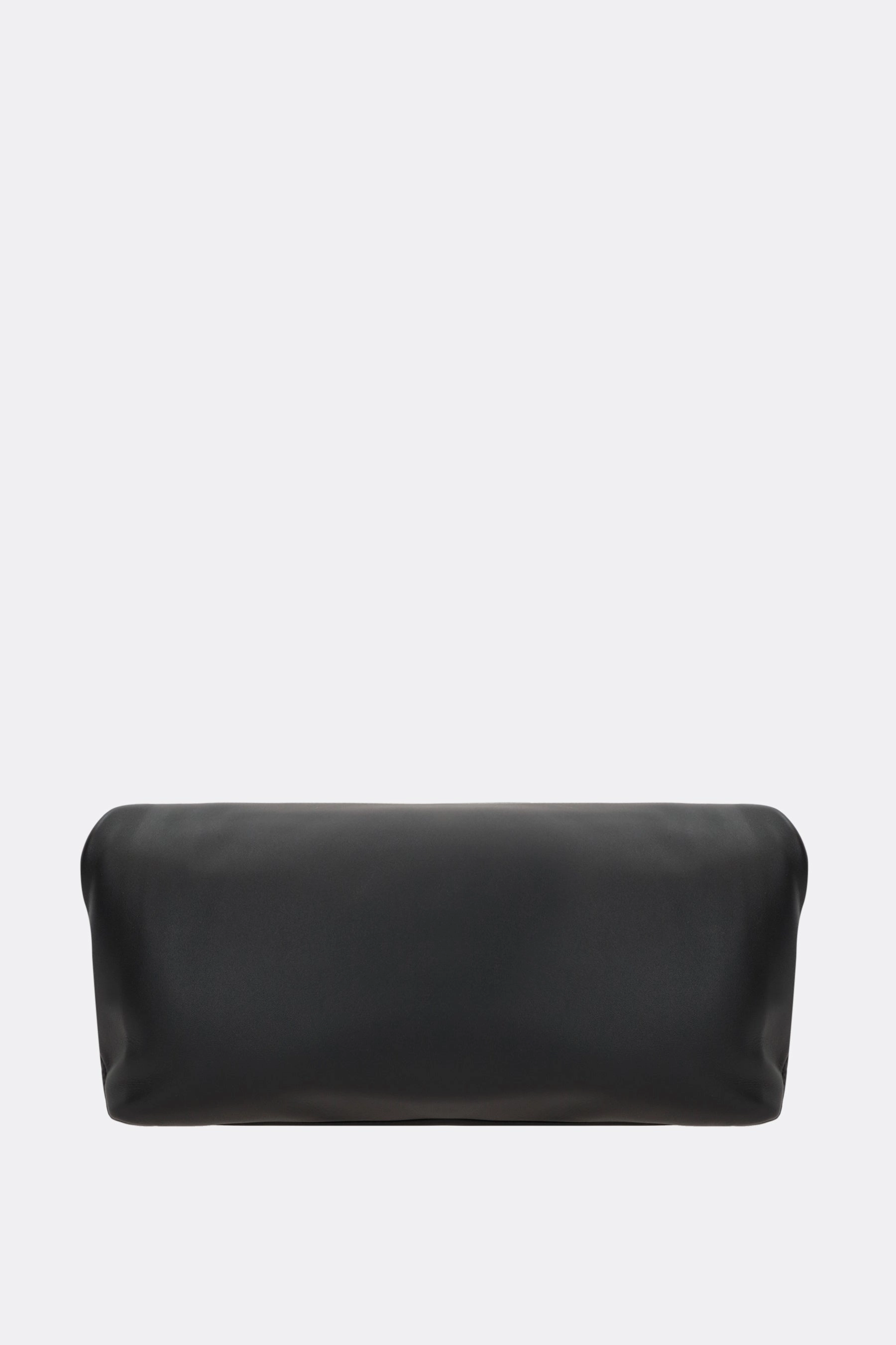Rollup small smooth leather shoulder bag