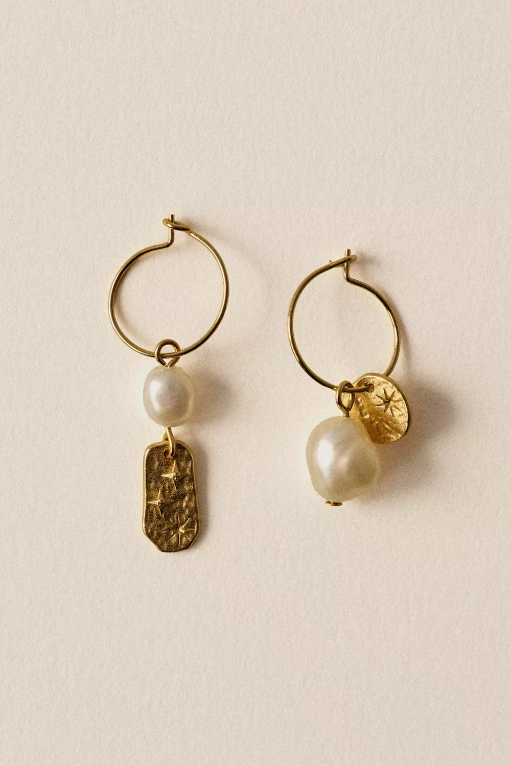 Sessùn Small Creole Pearl Earrings