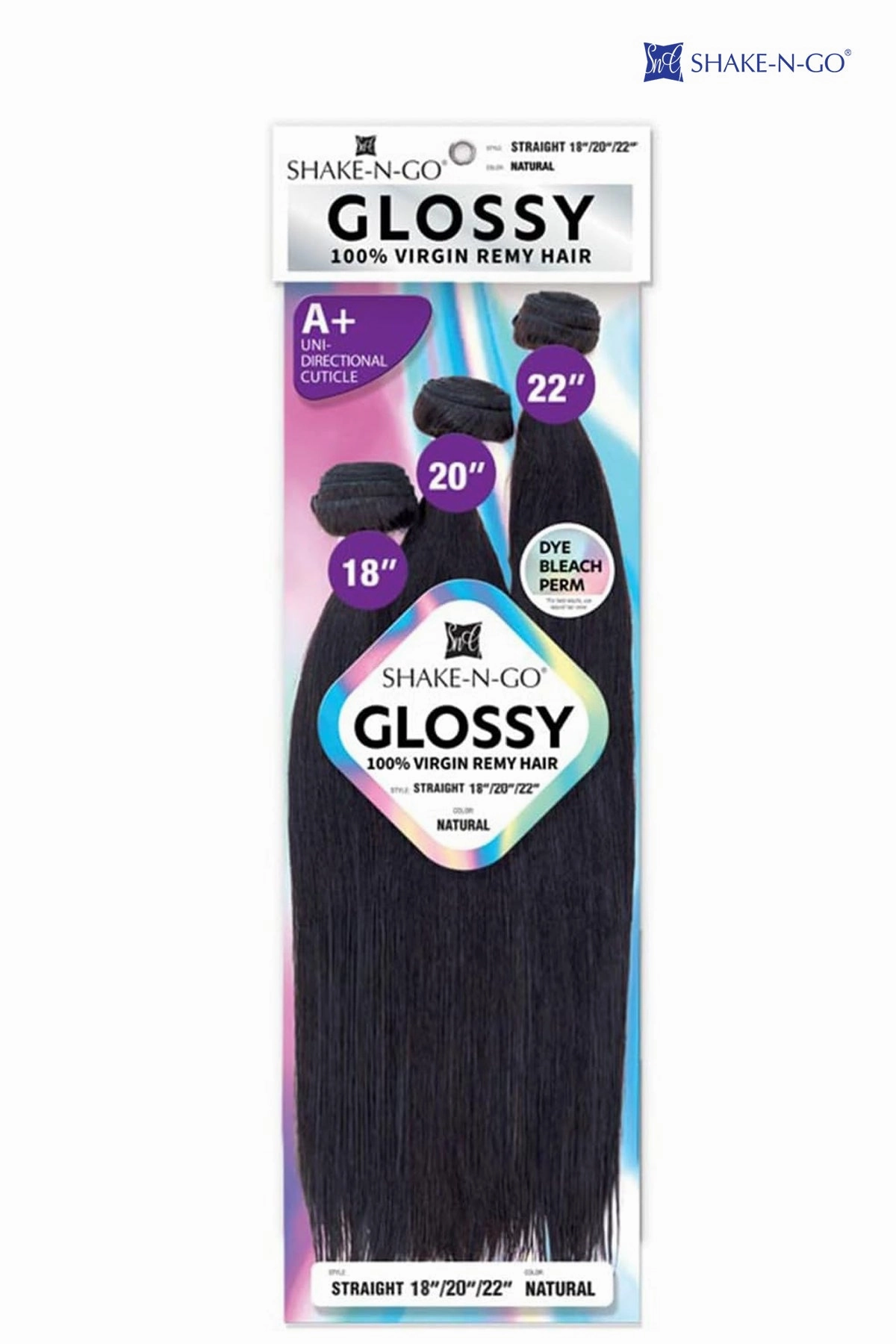SHAKE N GO GLOSSY 100% VIRGIN REMY HAIR STRAIGHT