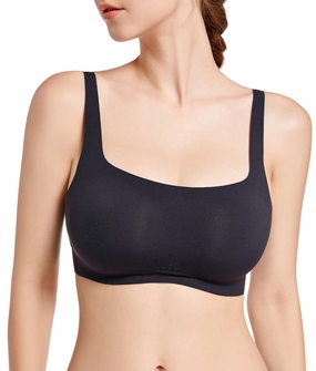 SHAPERX Wireless Scoop Bras for Women Small to Plus Size Everyday Bra with Removable Pads