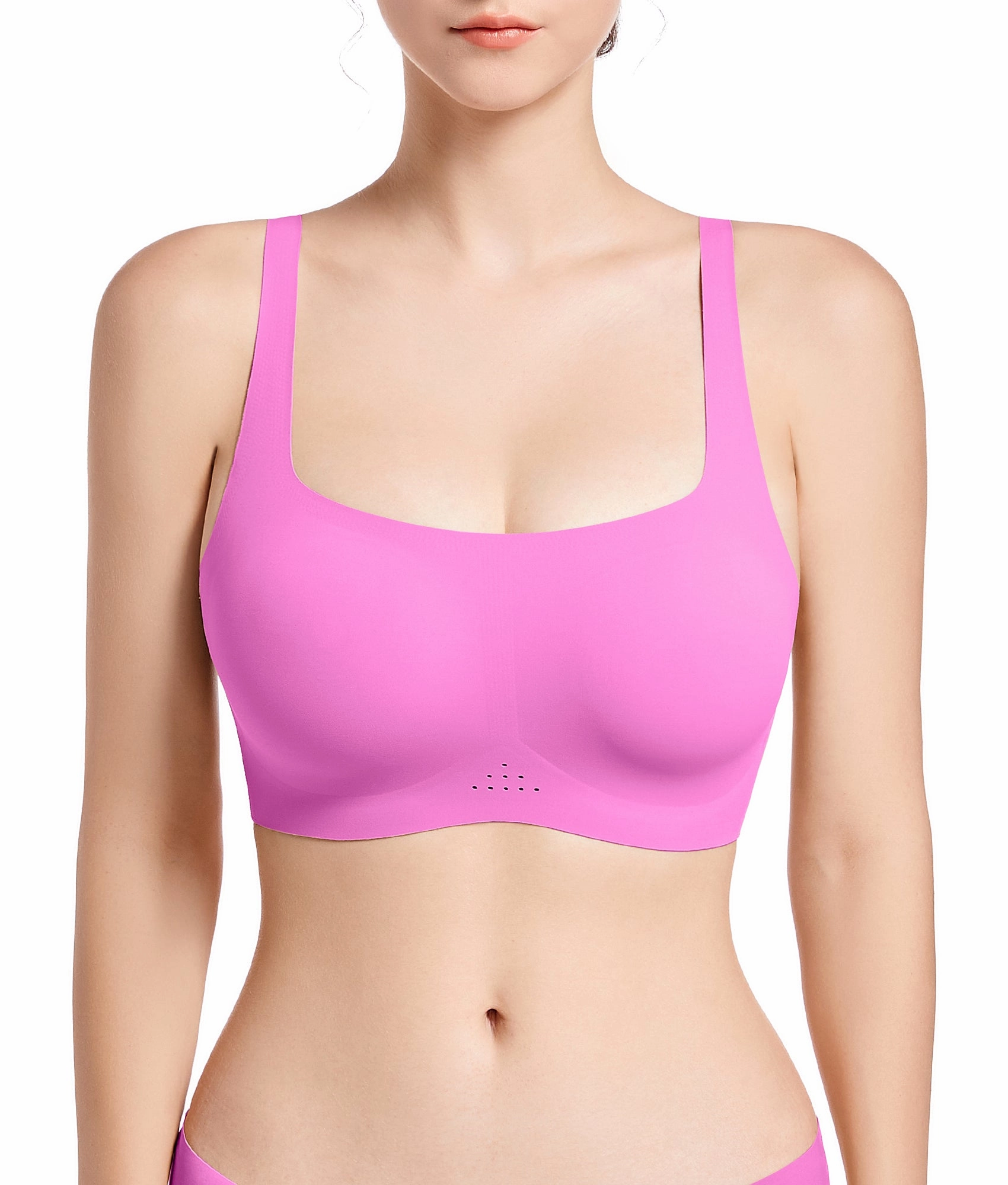 SHAPERX Wireless Scoop Bras for Women Small to Plus Size Everyday Bra with Removable Pads