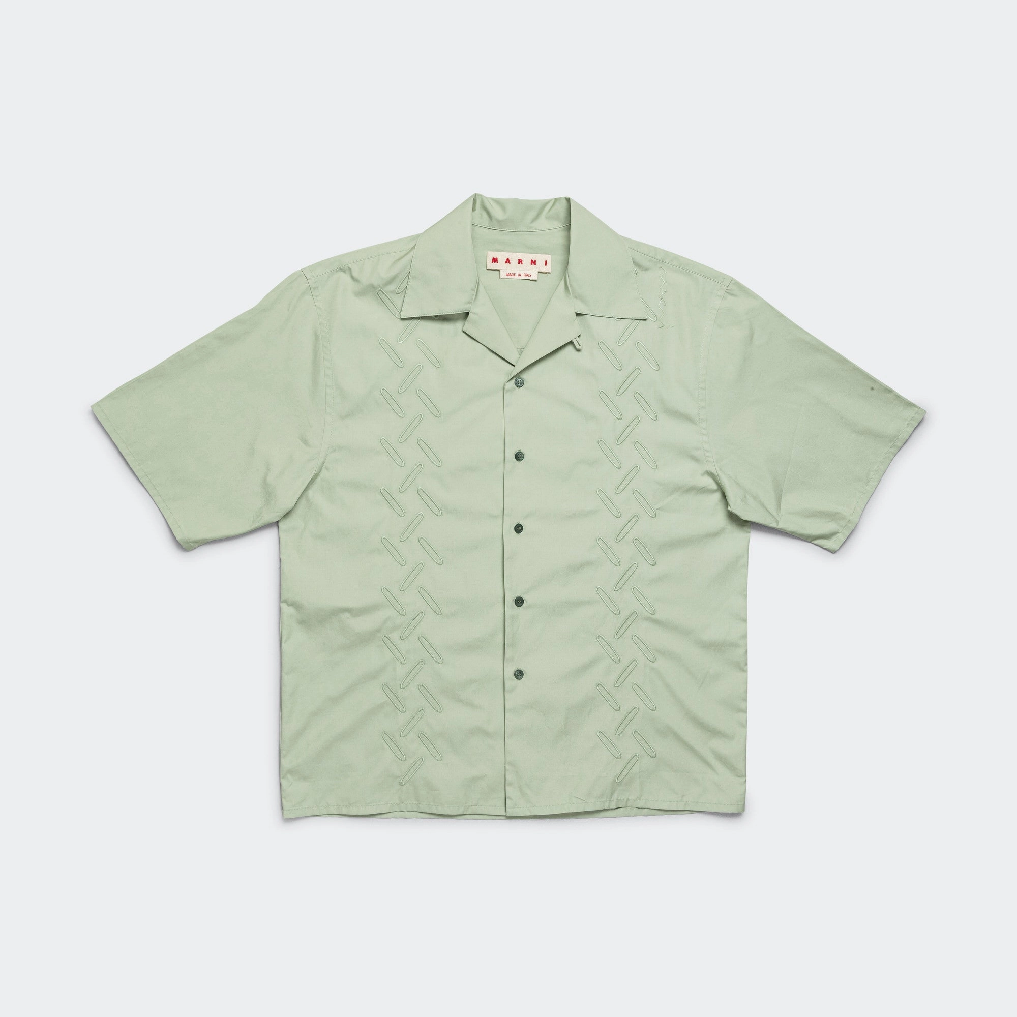 Short Sleeve Pattern Cotton Shirt - Linden