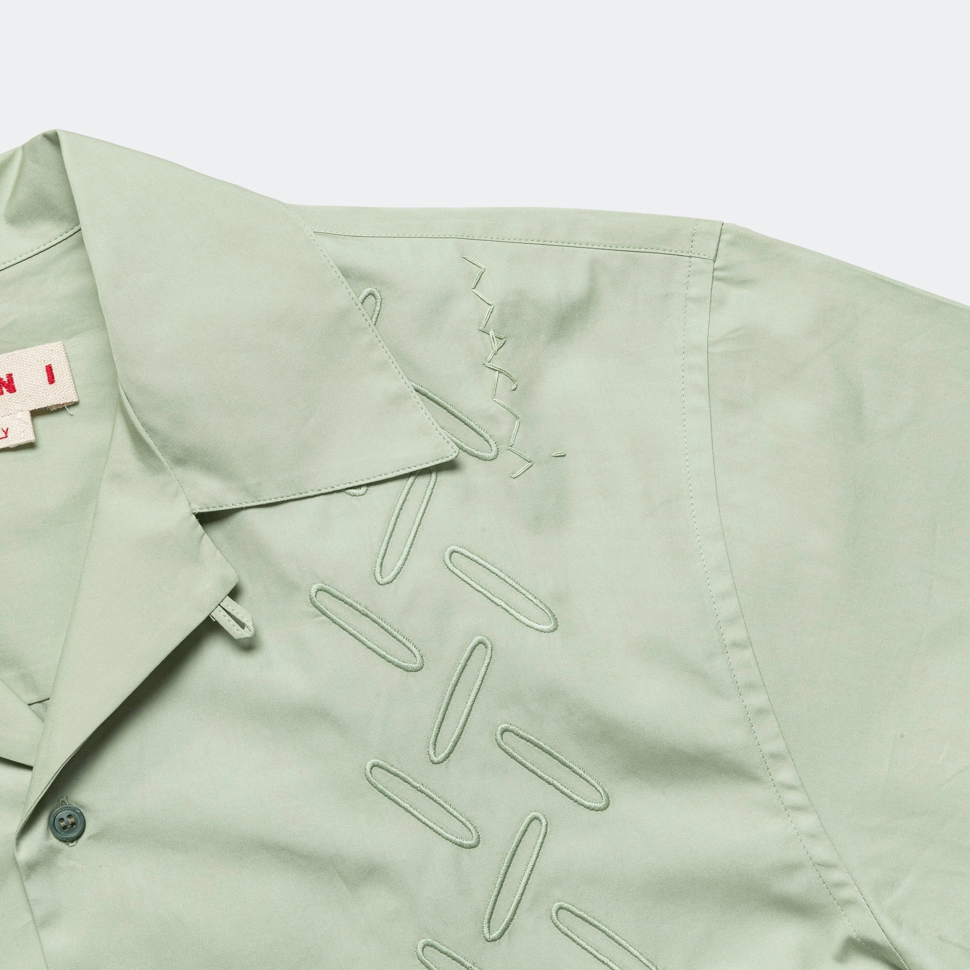 Short Sleeve Pattern Cotton Shirt - Linden