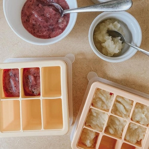 Silicone Baby Food and Breast Milk Freezer Tray - Pea Green