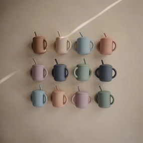 Silicone Training Cup   Straw VARIOUS COLOURS
