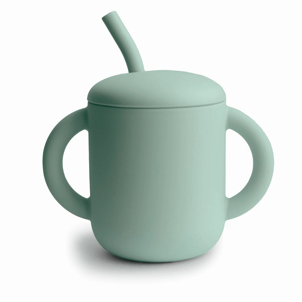 Silicone Training Cup   Straw VARIOUS COLOURS