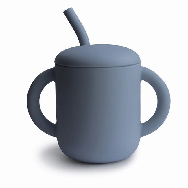 Silicone Training Cup   Straw VARIOUS COLOURS