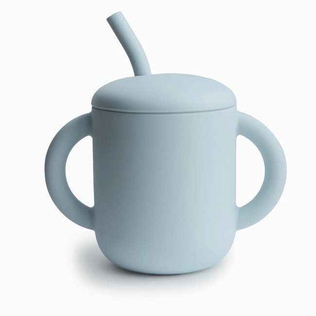 Silicone Training Cup   Straw VARIOUS COLOURS