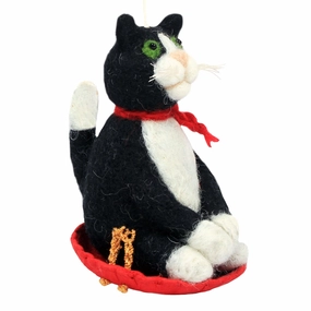Sledding Kitty Ornament, Nepal