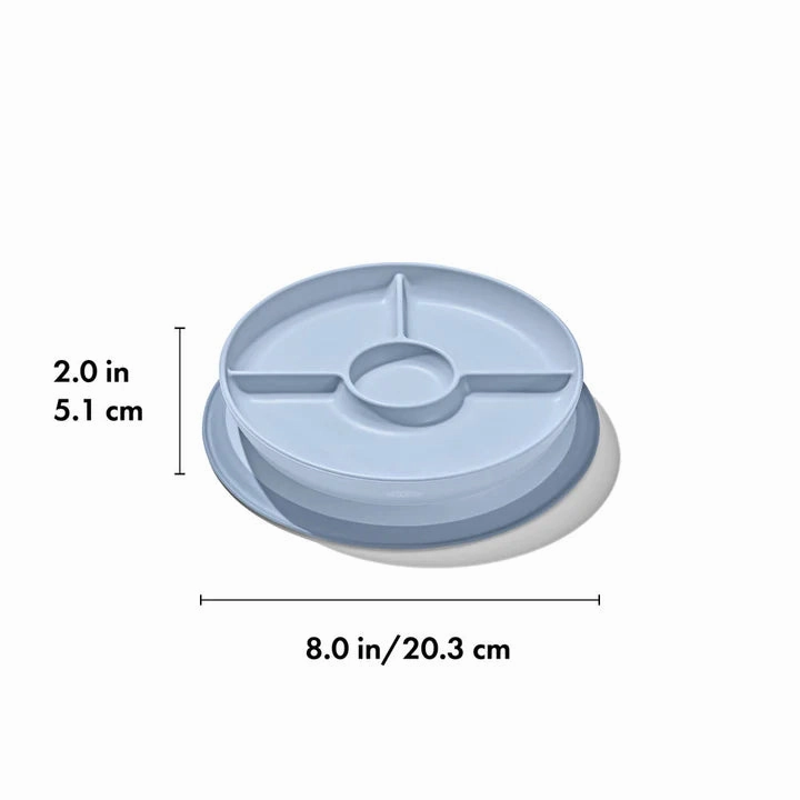 Stick & Stay Suction Divided Plate VARIOUS COLOURS