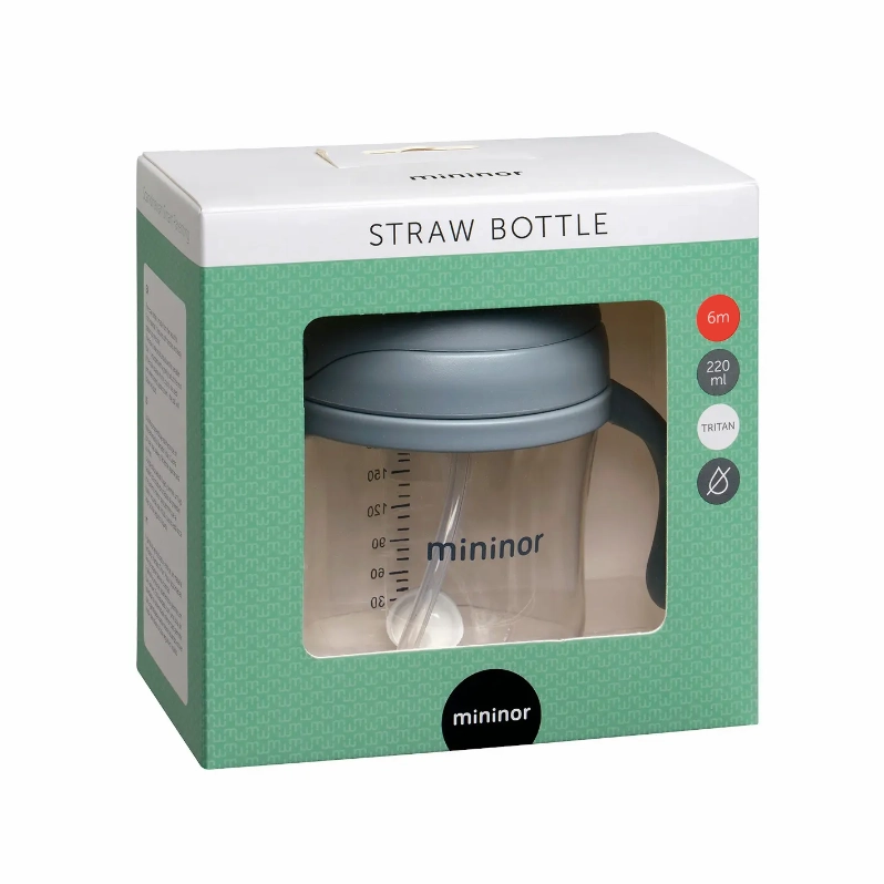 Straw Bottle Tritan 220ml VARIOUS COLOURS