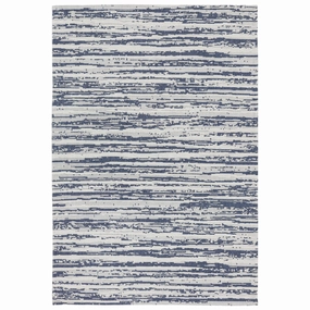 Sunnydaze Allusive Boundaries Indoor Area Rug in Midnight - 5 Ft. x 7 Ft.