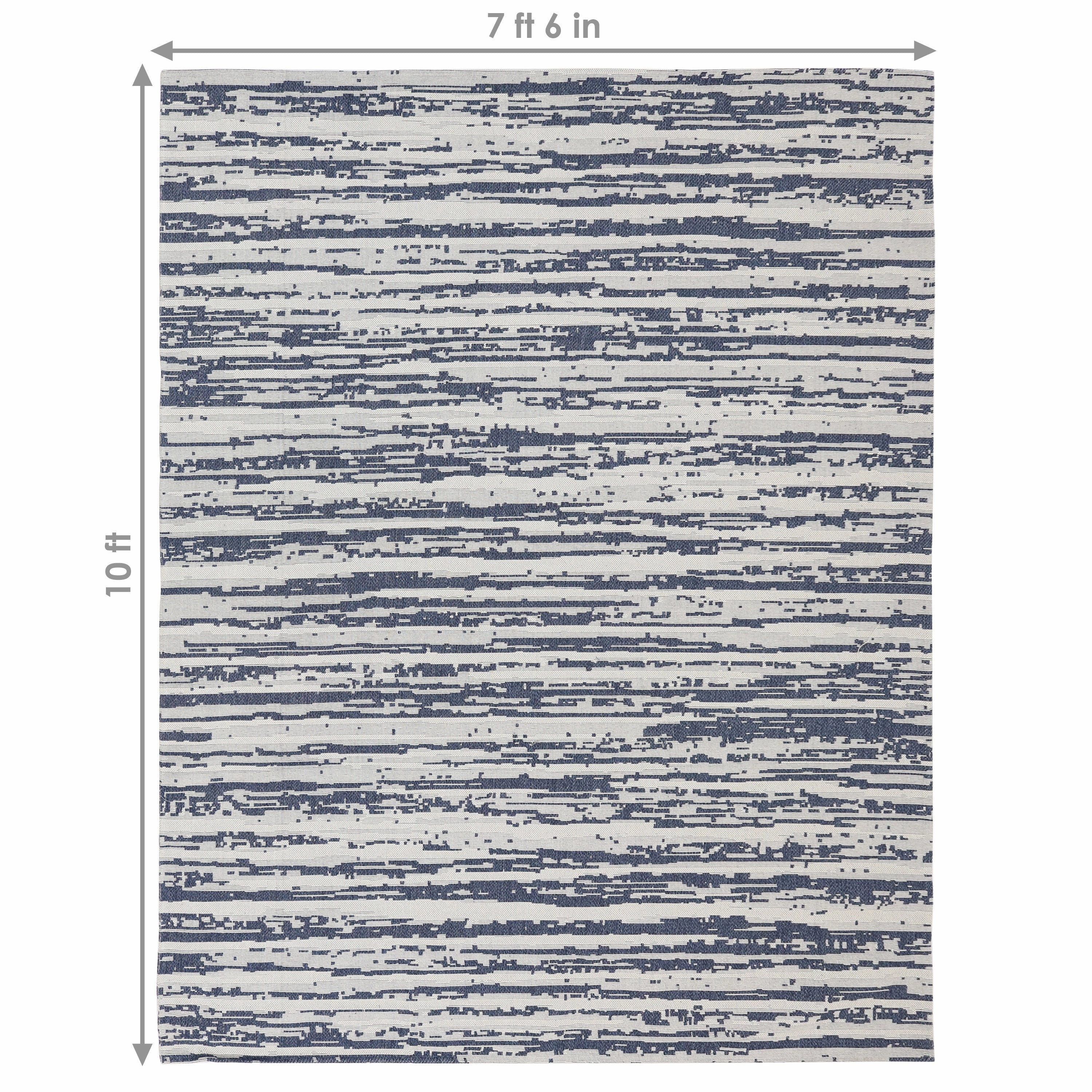 Sunnydaze Allusive Boundaries Indoor Area Rug in Midnight - 8 Ft. x 10 Ft.